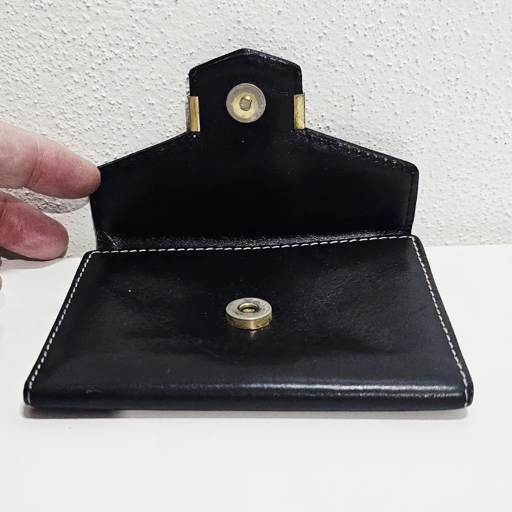 Christian Dior Leather Card Case Black Card Holder
